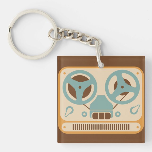 Reel to Reel Analogue Tape Recorder Keychain (Front)