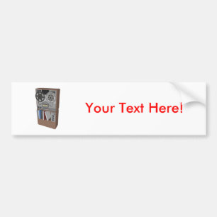 Reel to Reel Tape Player: 3D Model: Bumper Sticker