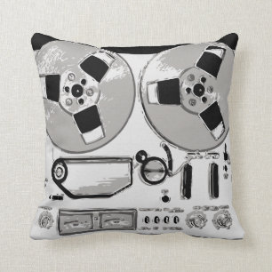 Reel to Reel Throw Pillow