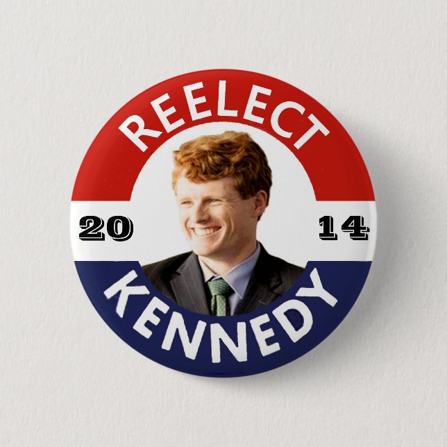 REELECT JOE KENNEDY 2014 2 INCH ROUND BUTTON (Front)