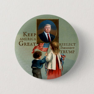 Reelect President Trump 2 Inch Round Button