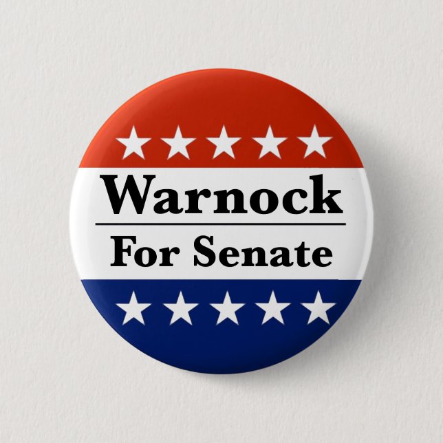 Reelect Raphael Warnock to U.S. Senate 2022 2 Inch Round Button (Front)