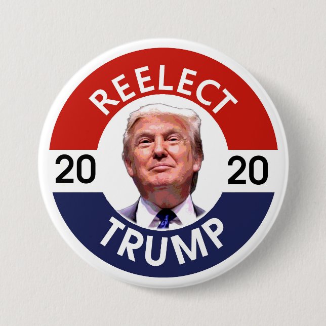 REELECT TRUMP 2020 3 INCH ROUND BUTTON (Front)