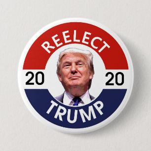 REELECT TRUMP 2020 3 INCH ROUND BUTTON