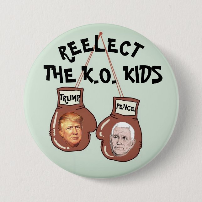 Reelect Trump Pence 3 Inch Round Button (Front)