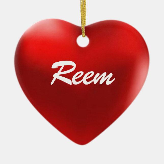 Reem Ornament Heart (Front)