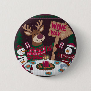 Reender party arrow 2 inch round button