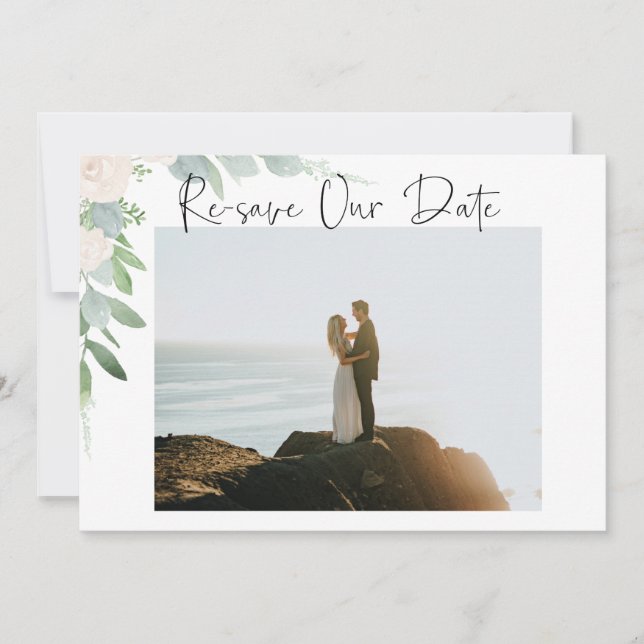 Réenregistrez notre Carte photo de date - Aquarell (Devant)