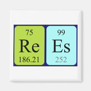Rees periodic table name magnet