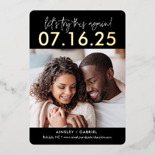 Réessayez VRAIMENT FOIL Enregistrer La Carte Date