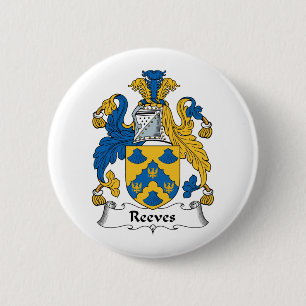 Reeves Family Crest 2 Inch Round Button