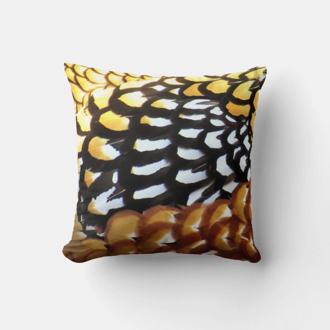 Reeve's Pheasant Feather Pillow (Front)