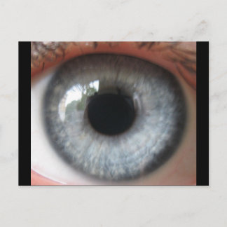 Refelection in a blue eye postcard