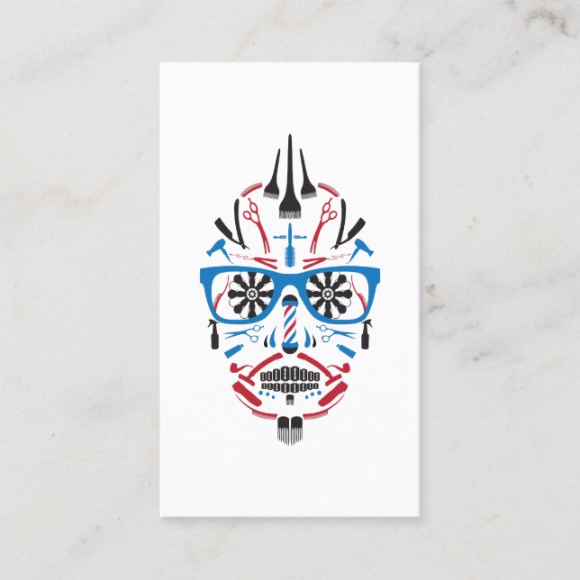 refer a friend barber punk skull referral card (Front)