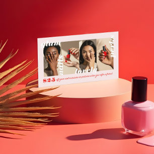 Refer A Friend Modern Bold Photo Collage Referral Business Card