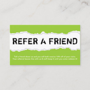 refer a friend page rip (colour customizable) referral card
