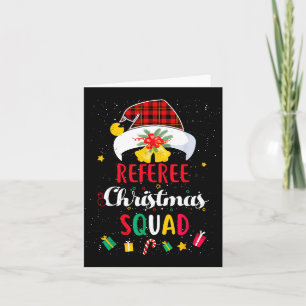 Referee Christmas Squad Santa Hat Umre Match  Card