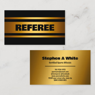 Referee Golden Business Card