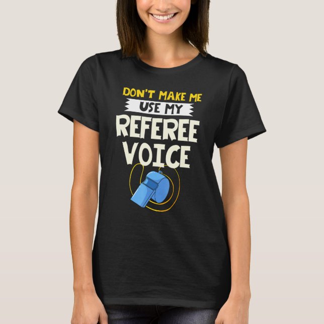 Referee Ref Whistle Women Kids Soccer T-Shirt (Front)