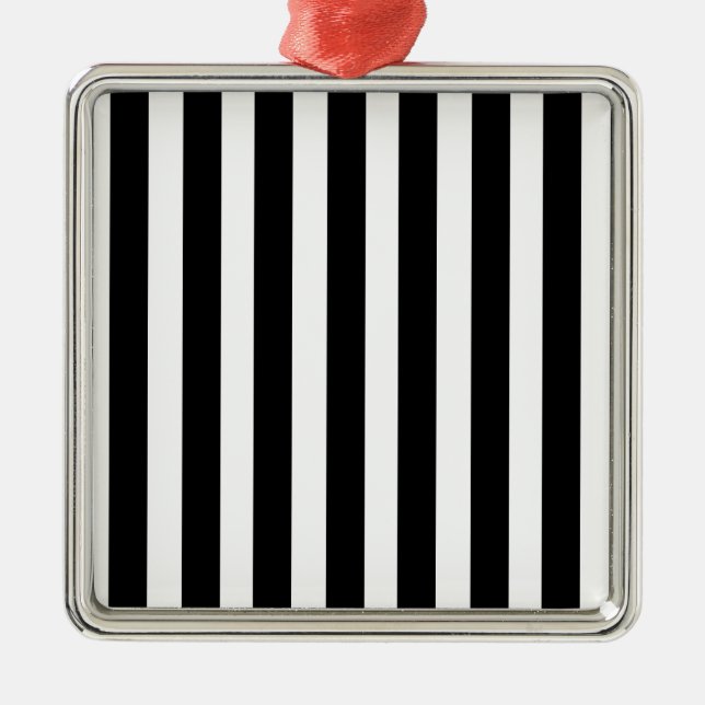 Referee Stripes Metal Ornament (Front)