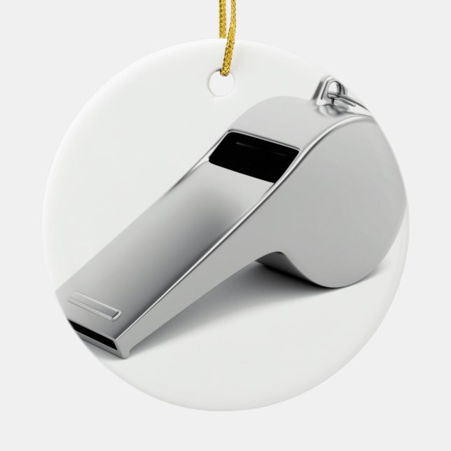 Referee whistle ceramic ornament (Front)