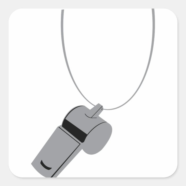 Referee Whistle Coach Square Sticker (Front)