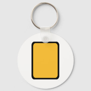 Referee yellow card keychain
