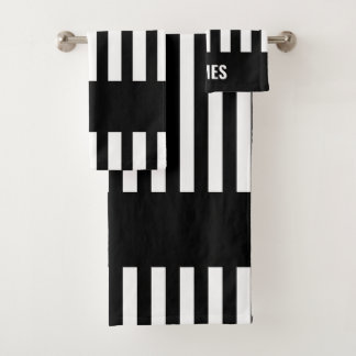 Referee Zebra Stripe Towel Personalized Set
