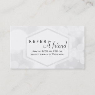 Référencement Carte de parrainage du salon White Glamour Lights