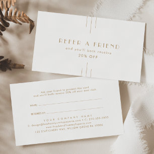 Référencement Carte de parrainage EVERLY Gold Art Déco Géométriq