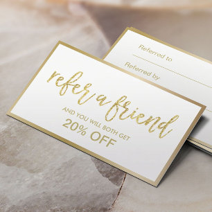 Référencement Carte de parrainage Salon de beauté minimaliste