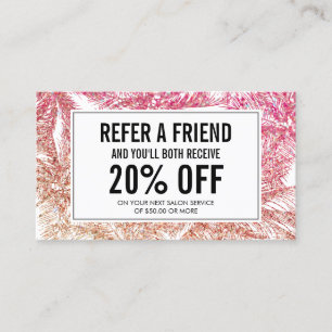 Référencement Carte de Parties scintillant Tropical Rose/Bronze