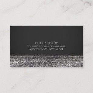 Référencement Carte de recommandation chic à paillettes Glam mod