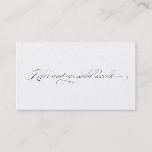 Référencement Carte de recommandation client professionnelle élé