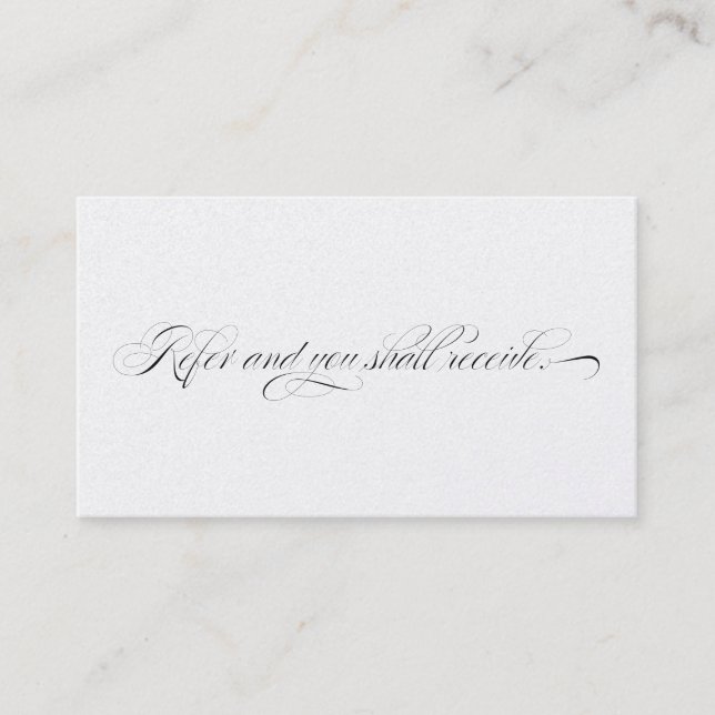 Référencement Carte de recommandation client professionnelle élé (Devant)