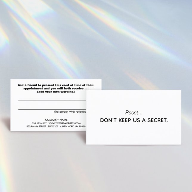 Référencement Carte de recommandation client simple (Créateur téléchargé)