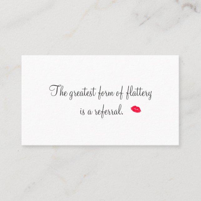 Référencement Carte de recommandation Cosmetologie Retro Kissing (Devant)