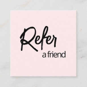 Référencement Carte de recommandation d'un ami rose