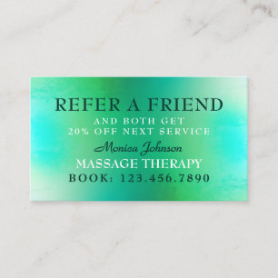 Référencement Carte de recommandation pour le massage et le bien