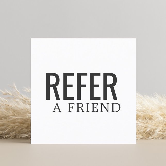 Référencement Carte de recommandation simple élégante noir et bl (Créateur téléchargé)