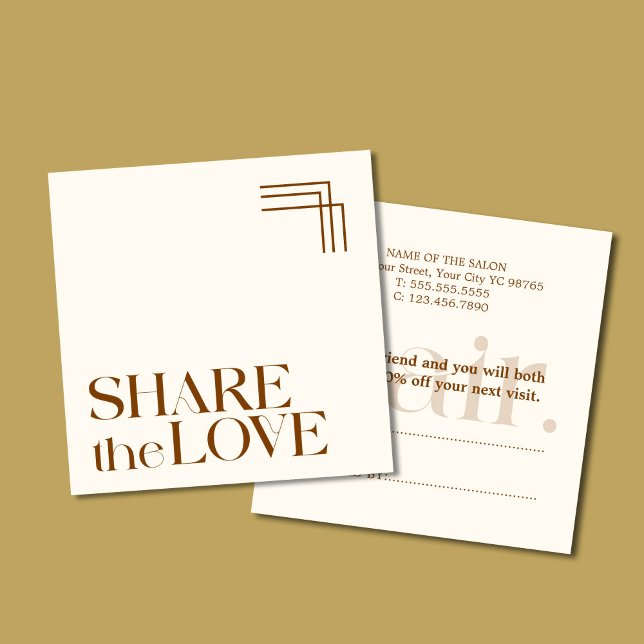 Référencement Carte de renvoi Brown Boho simple et élégante (Créateur téléchargé)