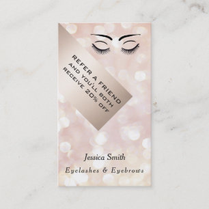 Référencement Carte de renvoi chic bokeh cils & sourcils