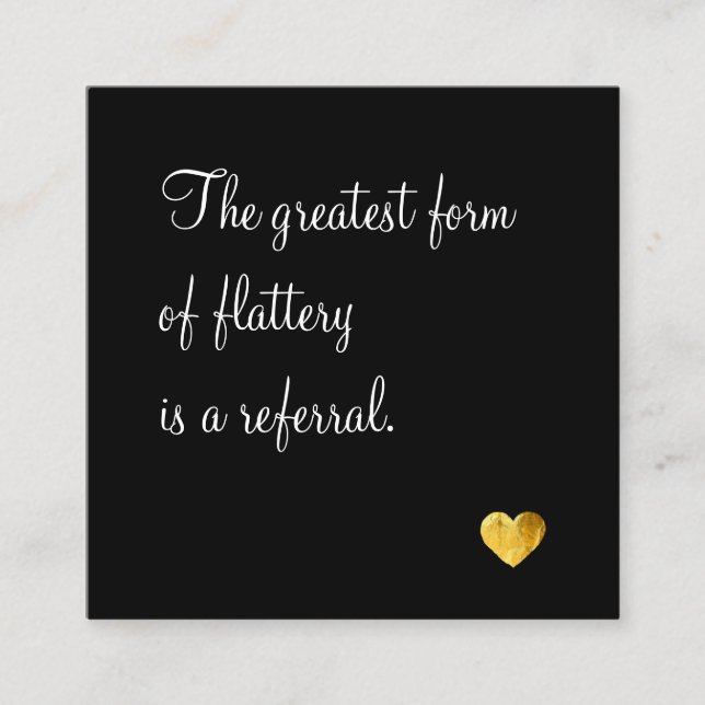 Référencement Carte de renvoi Client Loyauté Gold Heart (Devant)