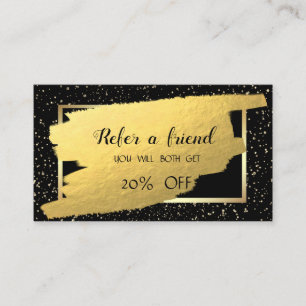 Référencement Elégant Confetti Or, Brosse Stroke Carte de référe