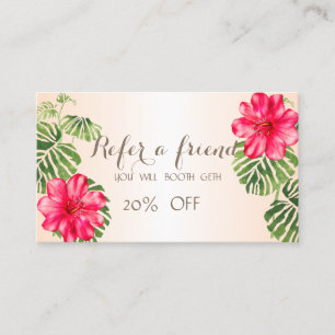 Référencement Élégant Hibiskus élégant, Palm Leave Carte de réfé