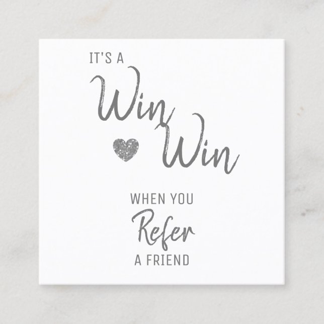 Référencement Moderne Référer une carte de recommandation d'ami (Devant)