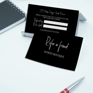 Référencement Noir moderne blanc aiguiller une carte de référenc