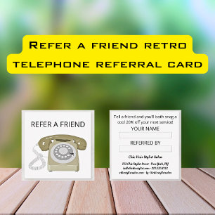 Référer une carte de référence téléphonique rétro 