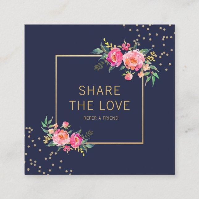 Référez-vous une carte florale de client de salon (Devant)