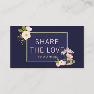 Référez-vous une carte florale de client de salon